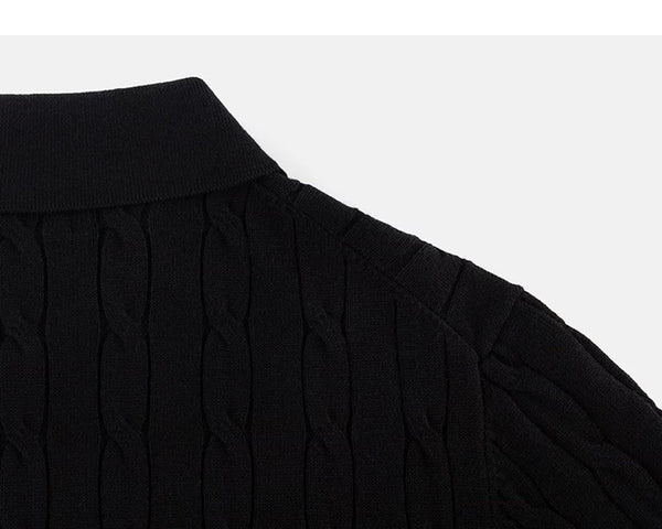Cable-Knit Polo - COPPING THREADS - IDLT