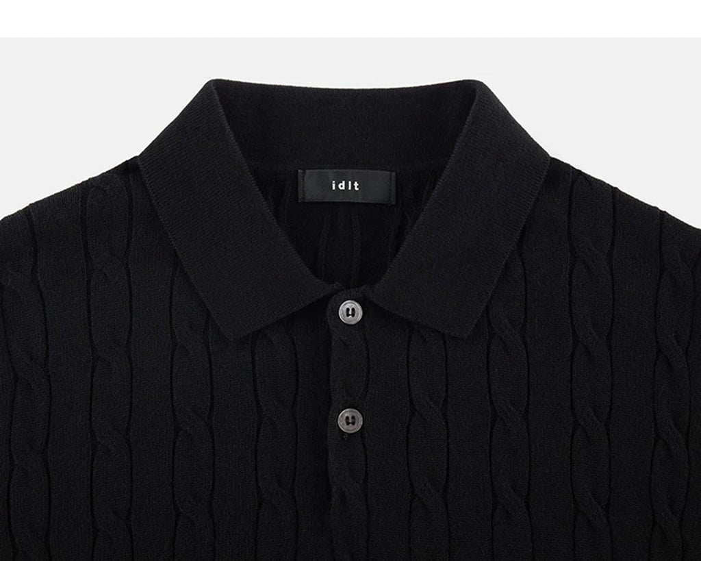 Cable-Knit Polo - COPPING THREADS - IDLT