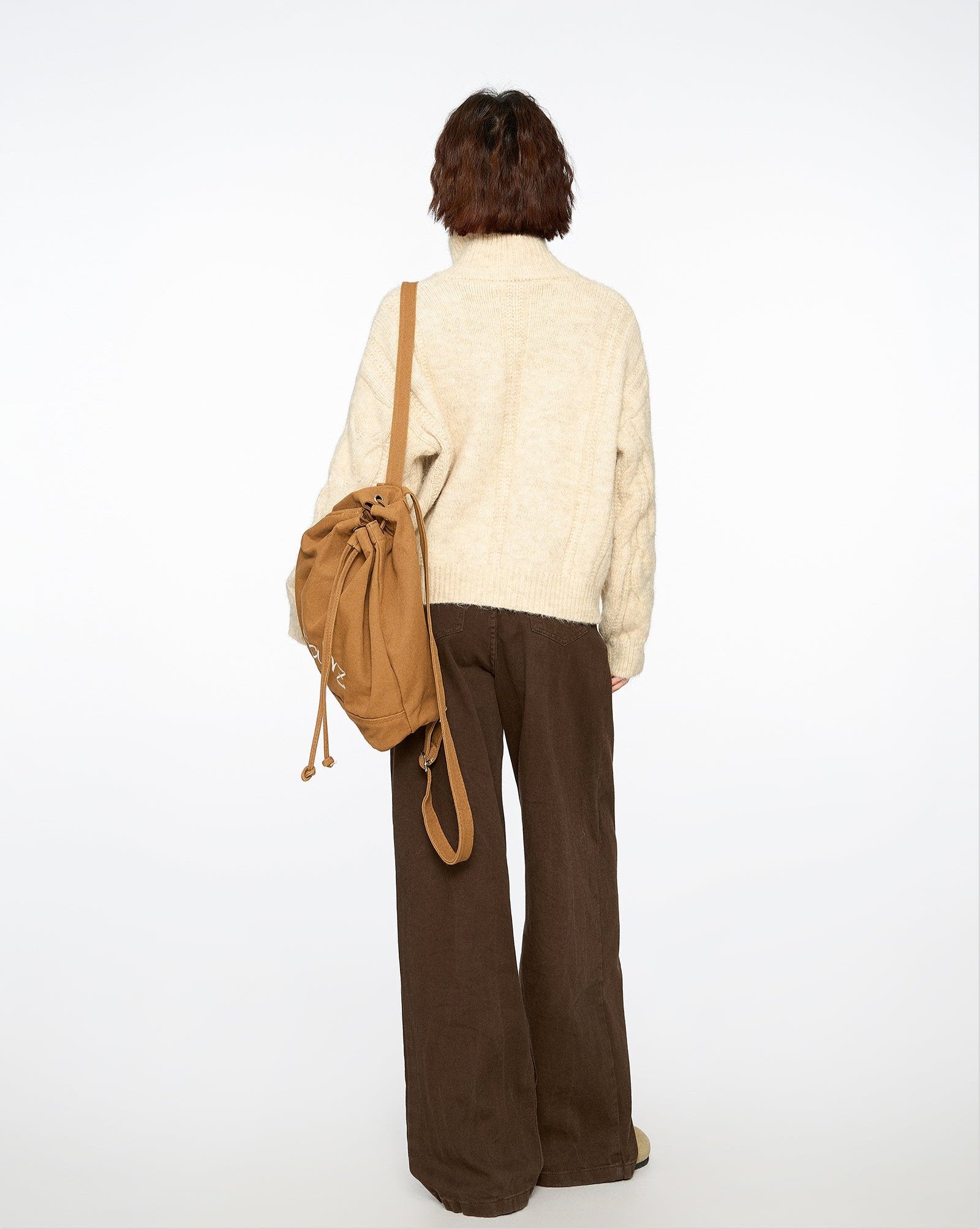 Cable Knit Stand Collar Sweater - COPPING THREADS - CT Select