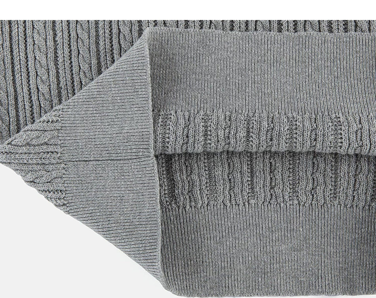 Cable-Knit V-Neck Sweater Vest - COPPING THREADS - IDLT