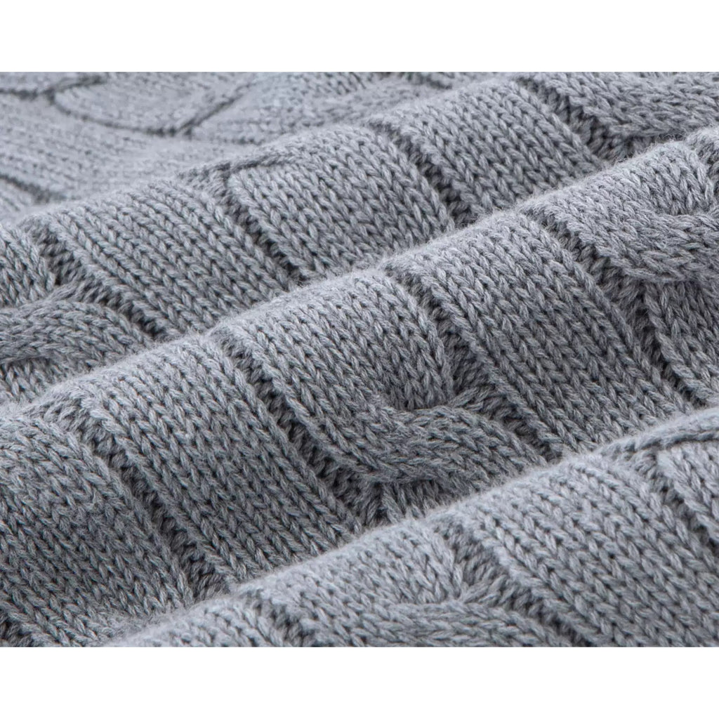 Cable-Knit Zip Cardigan - COPPING THREADS - IDLT