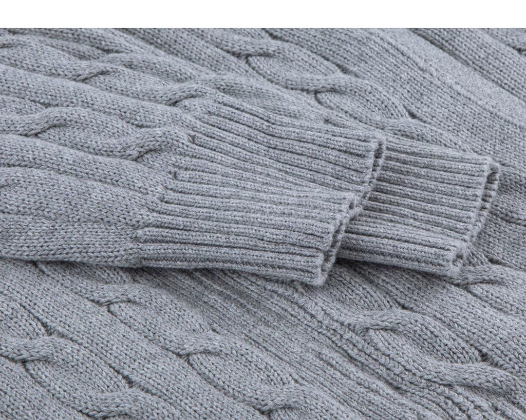 Cable-Knit Zip Cardigan - COPPING THREADS - IDLT