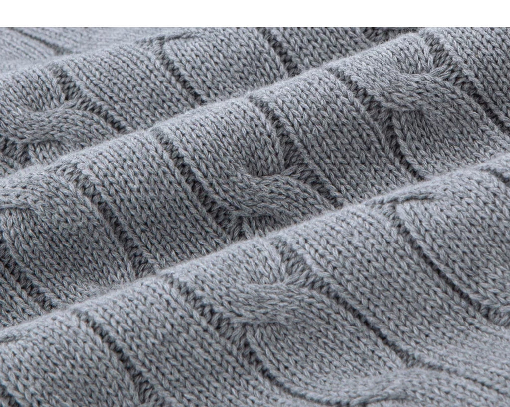 Cable-Knit Zip Cardigan - COPPING THREADS - IDLT