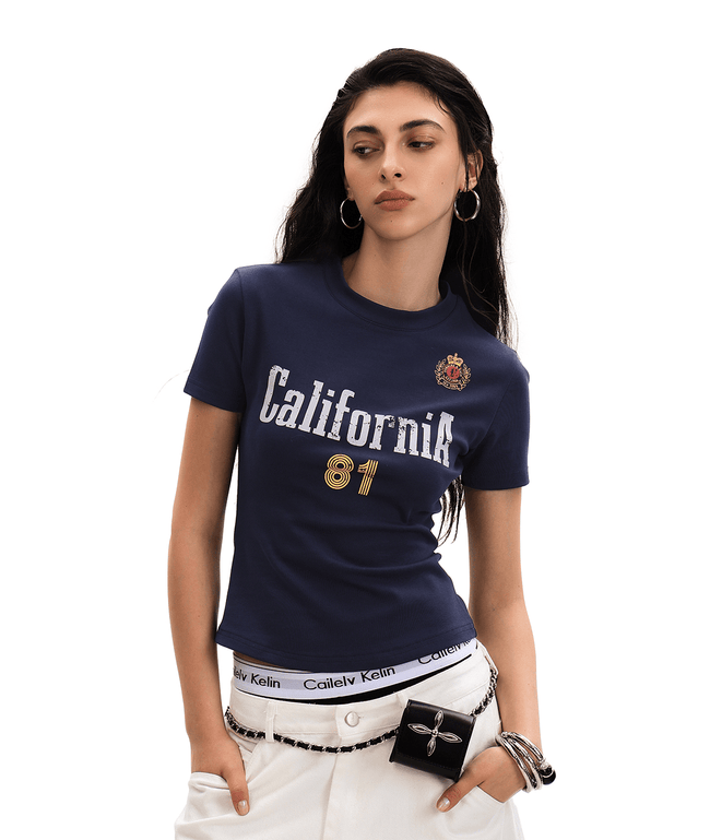 California 81 Fitted Jersey Tee Main Image