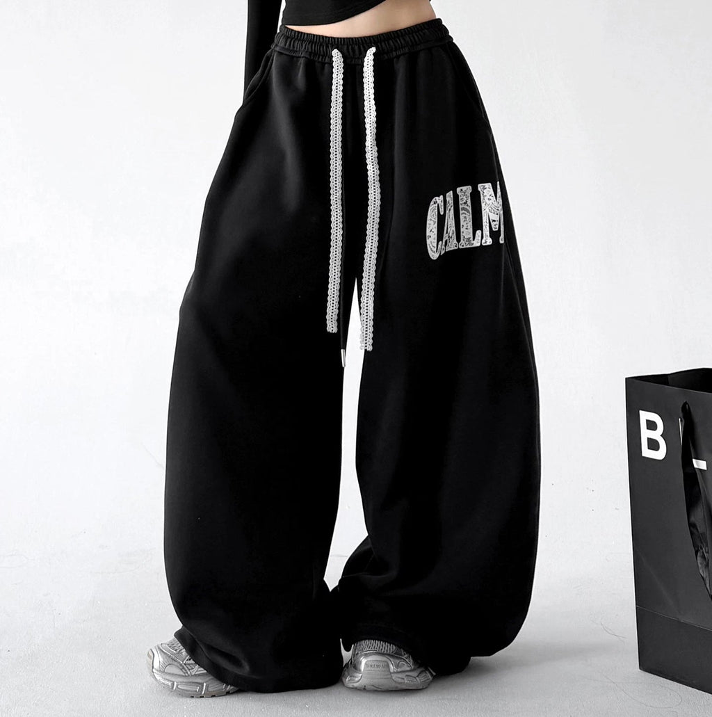 Calm Print Wide-Leg Sweatpants - COPPING THREADS - CT ORIGINALS