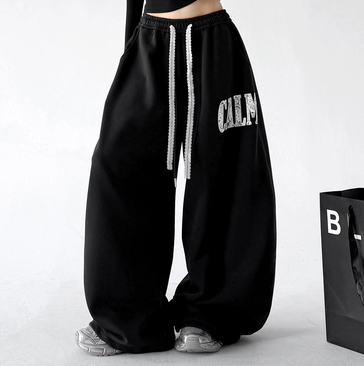 Calm Print Wide-Leg Sweatpants - COPPING THREADS - CT ORIGINALS