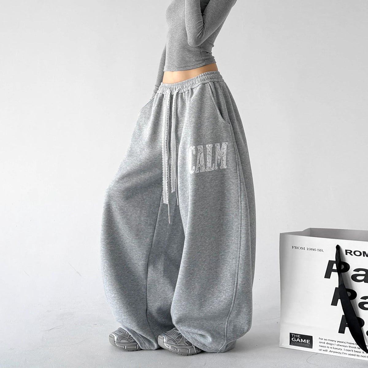 Calm Print Wide-Leg Sweatpants - COPPING THREADS - CT ORIGINALS