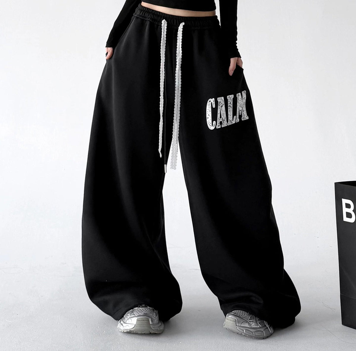 Calm Print Wide-Leg Sweatpants - COPPING THREADS - CT ORIGINALS