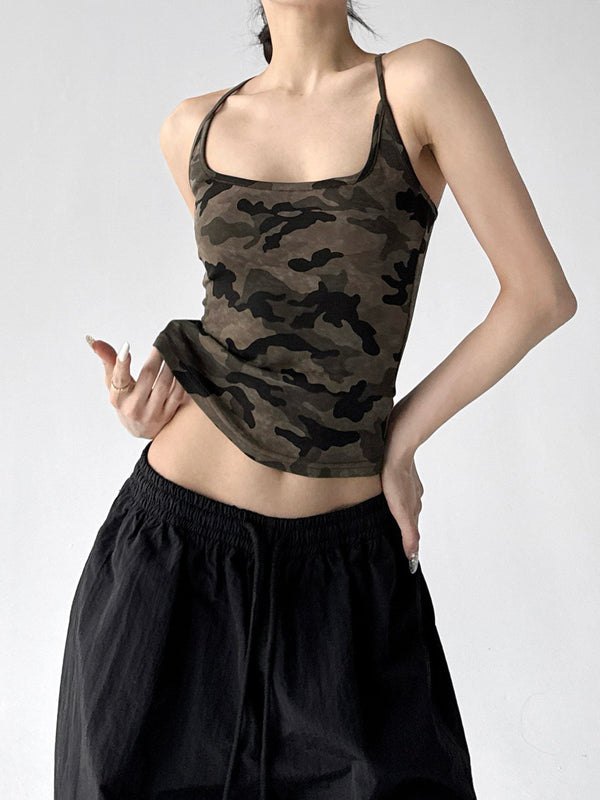 Camo Fitted Racerback Tank - CT6663 - COPPING THREADS - CT ORIGINALS