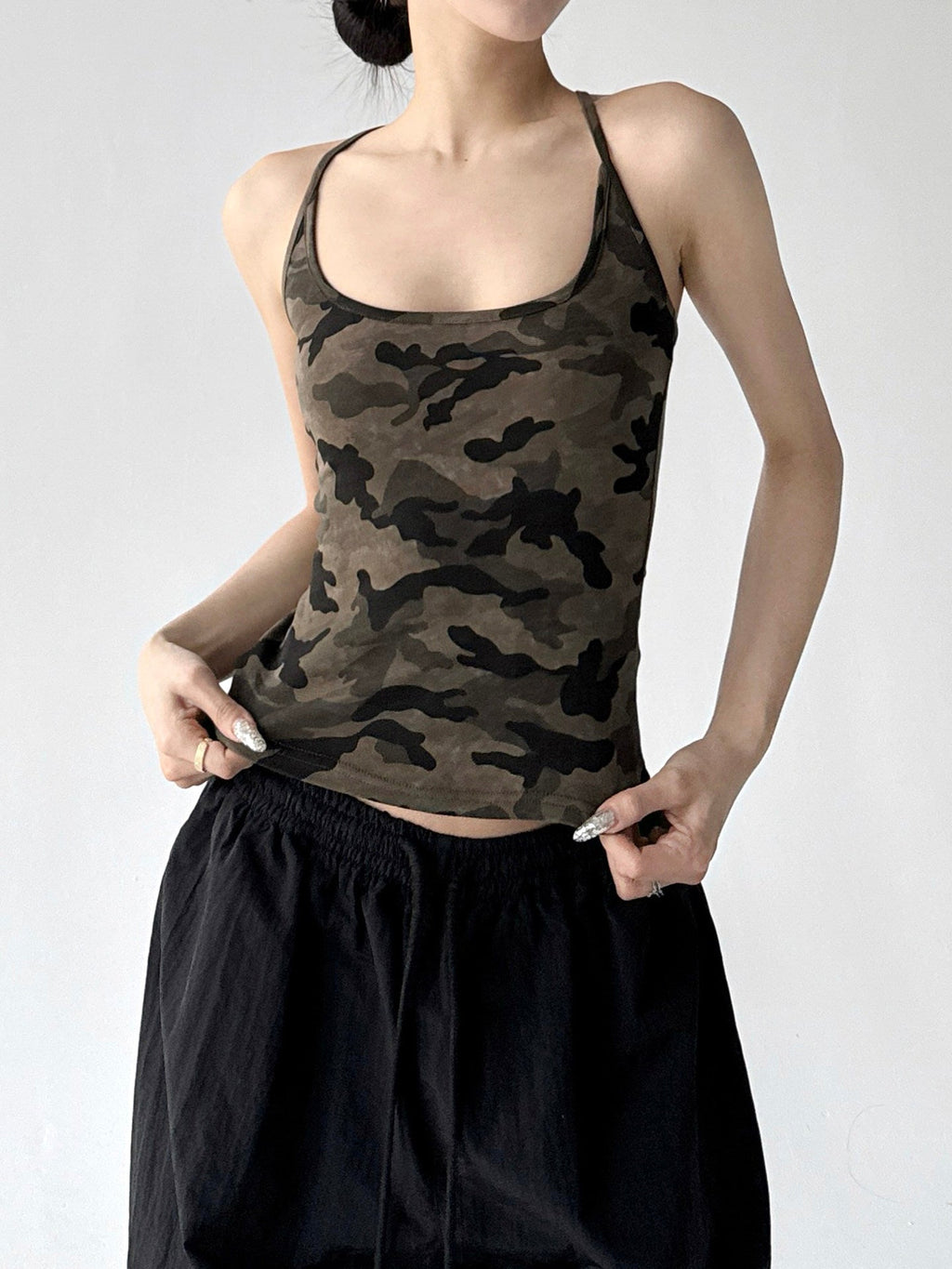 Camo Fitted Racerback Tank - CT6663 - COPPING THREADS - CT ORIGINALS