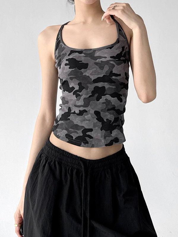 Camo Fitted Racerback Tank - CT6663 - COPPING THREADS - CT ORIGINALS