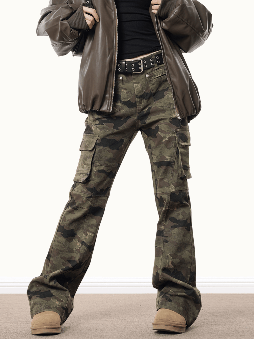 Camo Flared Cargo Pants - COPPING THREADS - 0123Start
