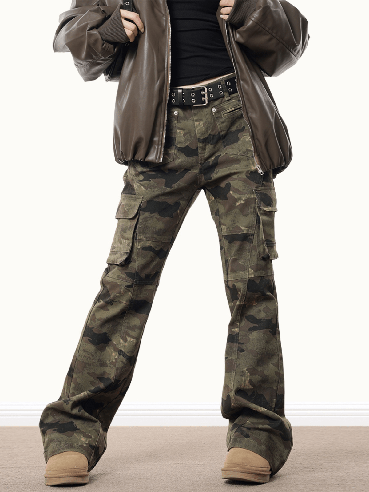 Camo Flared Cargo Pants - COPPING THREADS - 0123Start