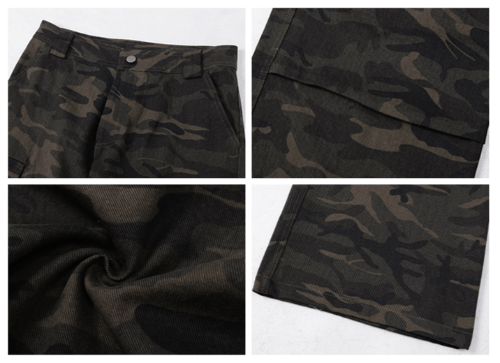 Camo Flared Cargo Pants - COPPING THREADS - CT Select