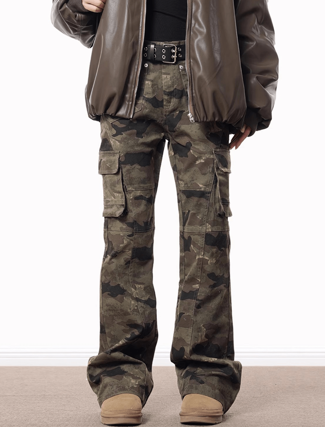 Camo Flared Cargo Pants - COPPING THREADS - 0123Start Main image