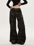 Camo Flared Cargo Pants - COPPING THREADS - CT Select