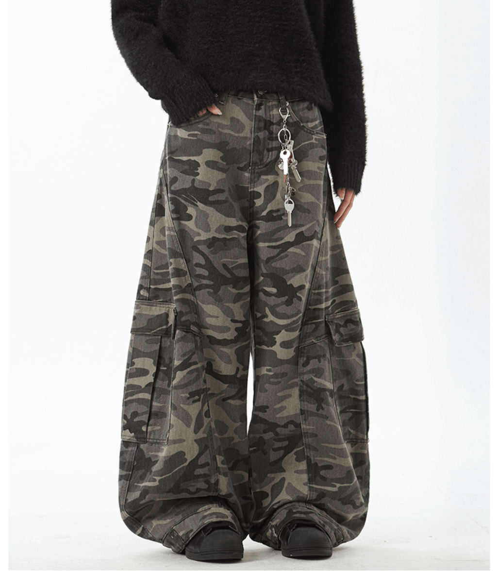 Camo Scythe - Cut Cargo Denim Pants - COPPING THREADS - CT Select