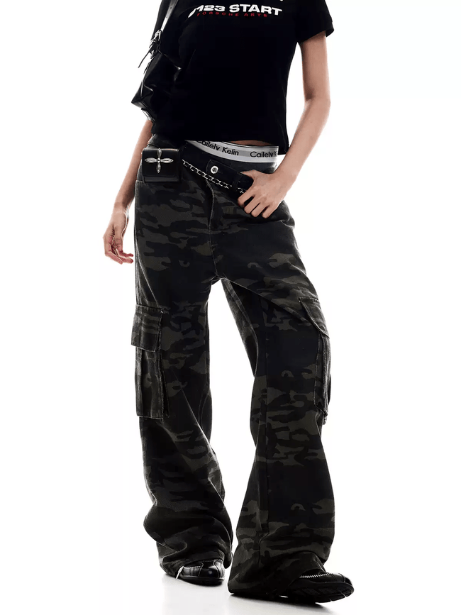 Camo Straight - Leg Cargo Pants - COPPING THREADS - CT Select Hover Image