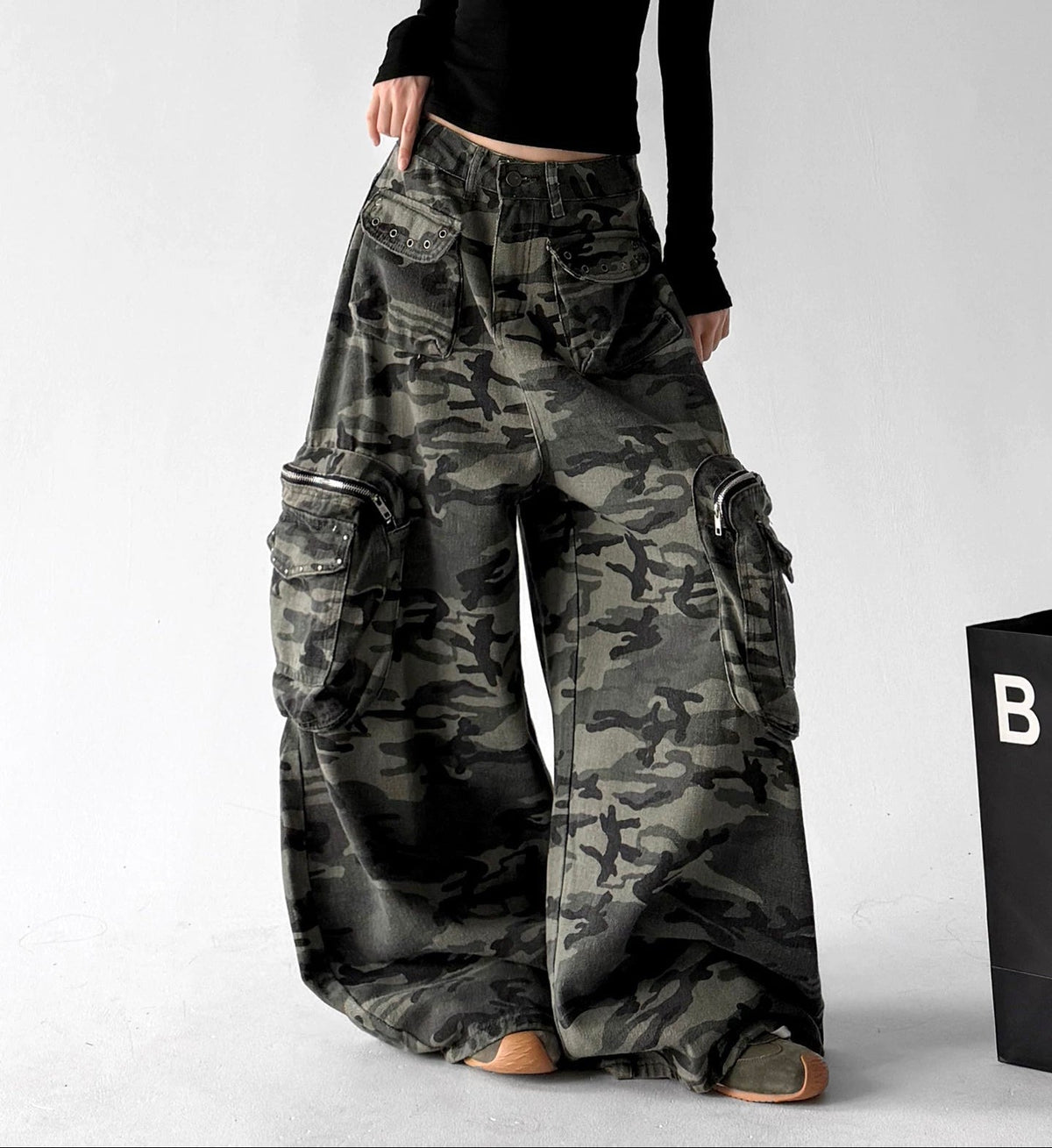 Camouflage Cargo Wide-Leg Pants - COPPING THREADS - CT ORIGINALS Main image