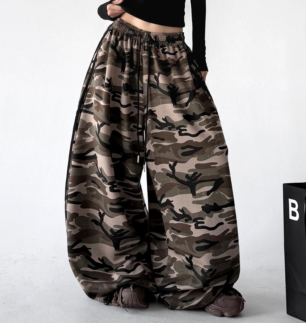 Camouflage Stripe Wide-Leg Sweatpants - COPPING THREADS - CT ORIGINALS