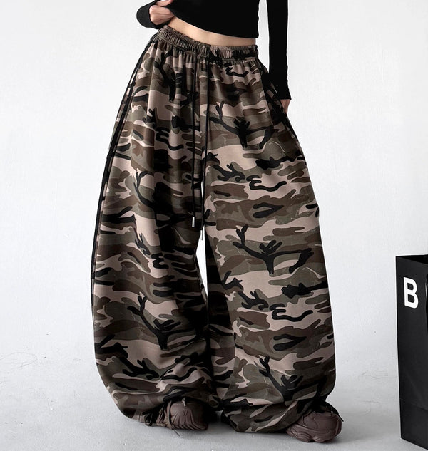 Camouflage Stripe Wide-Leg Sweatpants - COPPING THREADS - CT ORIGINALS