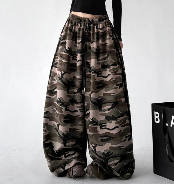 Camouflage Stripe Wide-Leg Sweatpants - COPPING THREADS - CT ORIGINALS