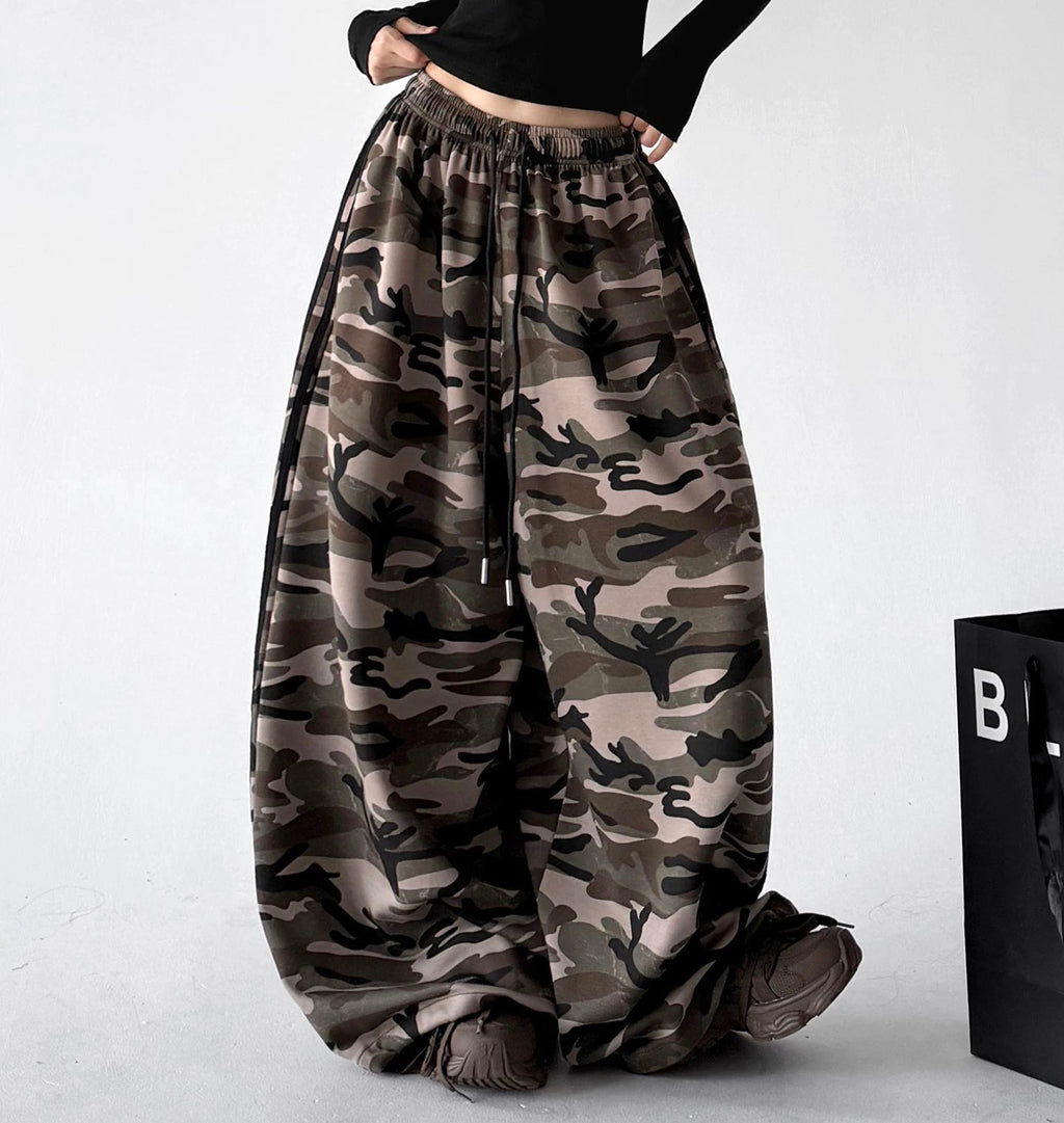 Camouflage Stripe Wide-Leg Sweatpants - COPPING THREADS - CT ORIGINALS