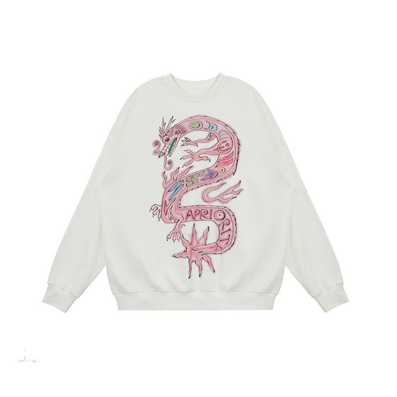 Cartoon Loong Print Sweatshirt - COPPING THREADS - APRIORITY