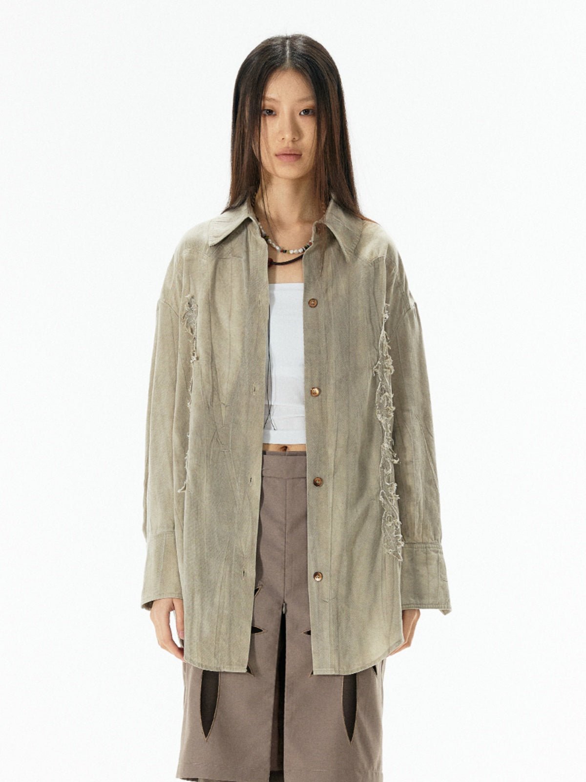 Carved Stitch Vintage Distressed Shirt - COPPING THREADS - APRIORITY