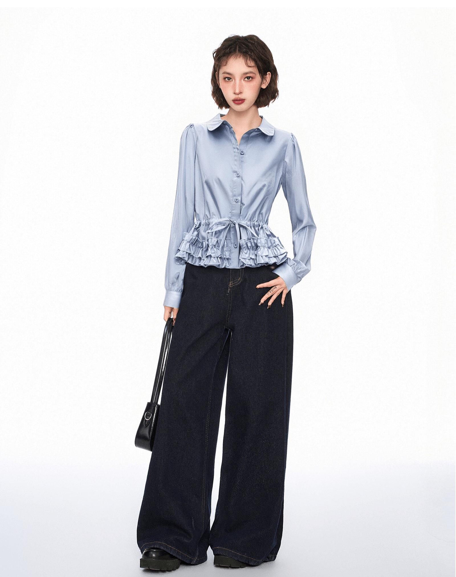 Cascading Ruffle Trim Cottagecore Blouse Secondary image