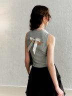 Cat Embroidered Knit Tank Top - COPPING THREADS - AYF