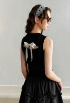 Cat Embroidered Knit Tank Top - COPPING THREADS - AYF