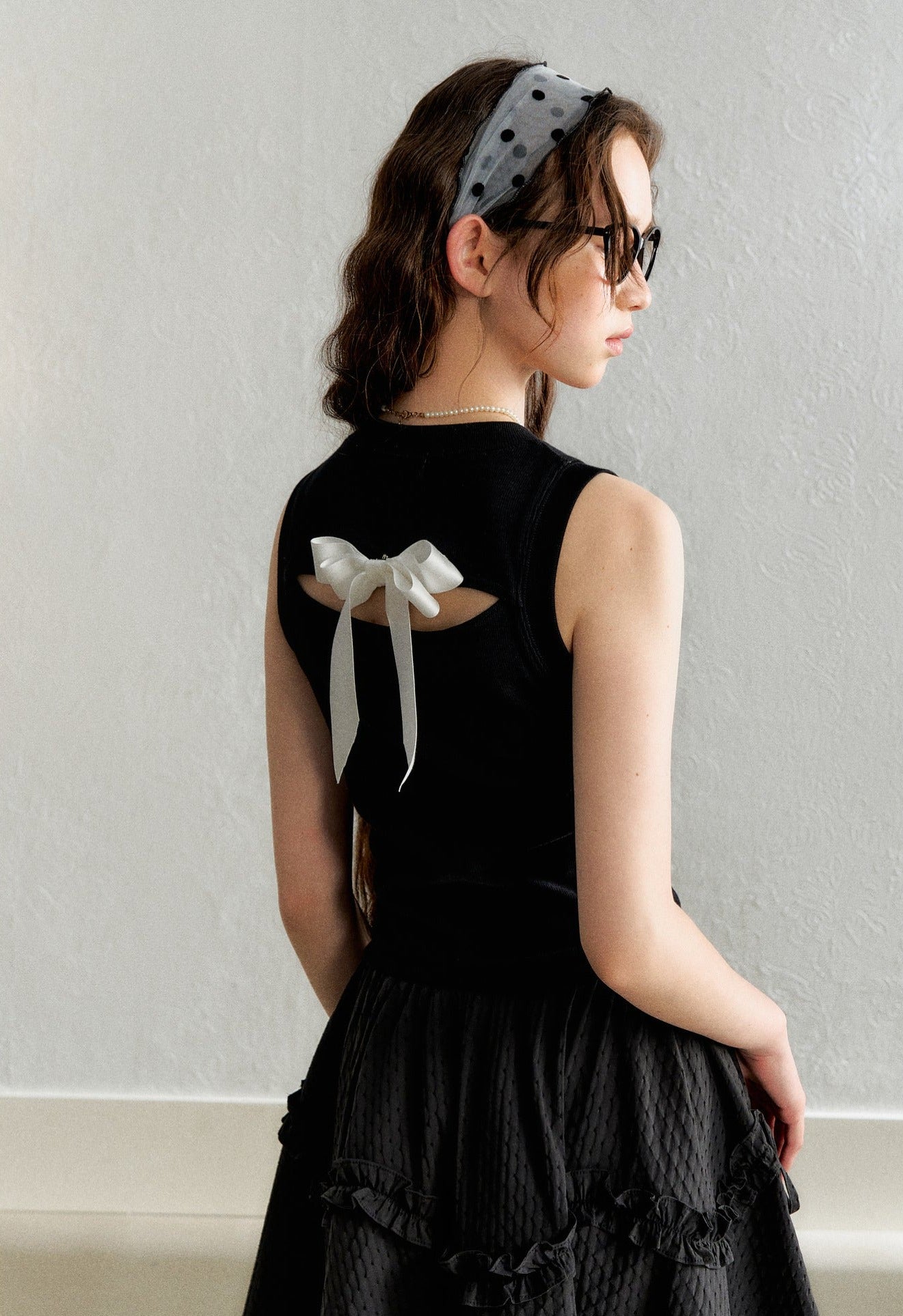 Cat Embroidered Knit Tank Top - COPPING THREADS - AYF