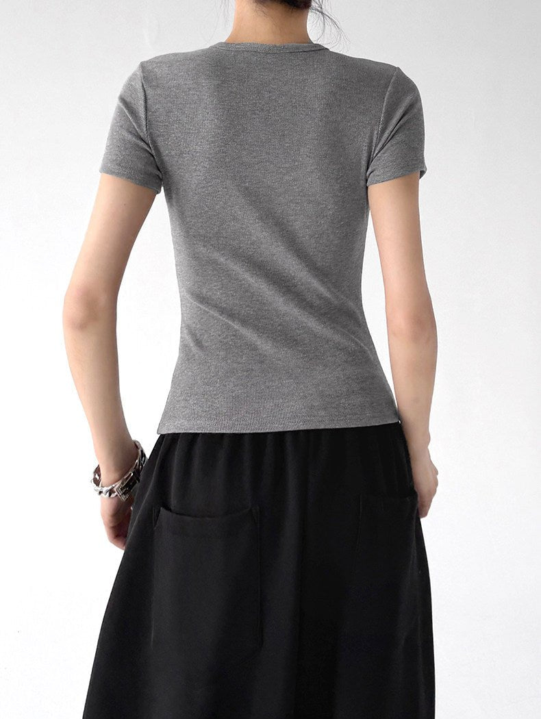 Cat Print Fitted T-Shirt - CT0913 - COPPING THREADS - CT ORIGINALS