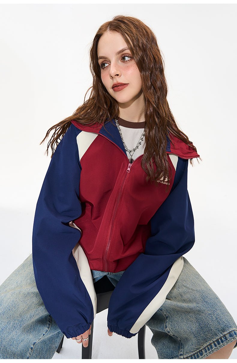 CATTEE Color Block Baseball Hooded Jacket - COPPING THREADS - CATTEE