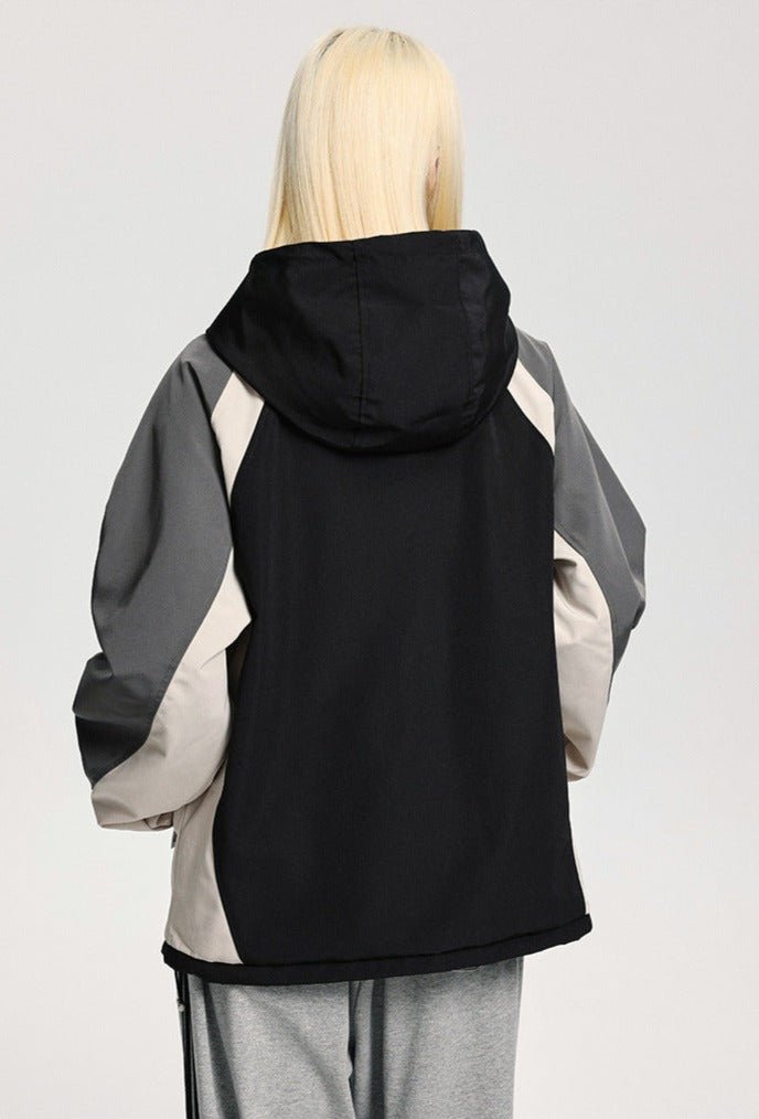 CATTEE Color Block Baseball Hooded Jacket - COPPING THREADS - CATTEE