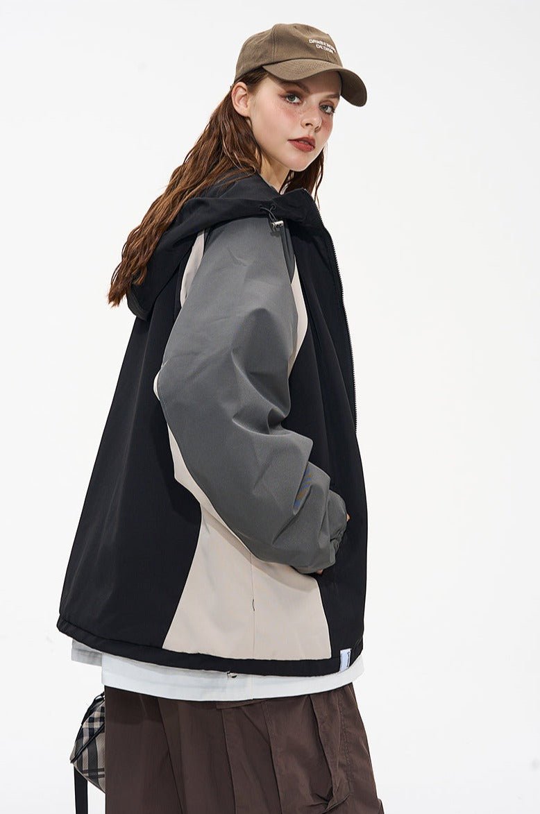 CATTEE Color Block Baseball Hooded Jacket - COPPING THREADS - CATTEE