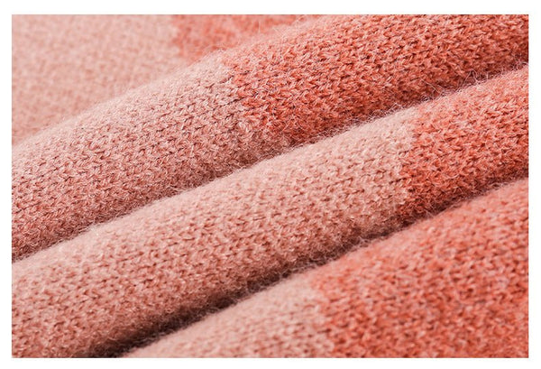CATTEE Color Block Round Neck Knit Sweater - COPPING THREADS - CATTEE