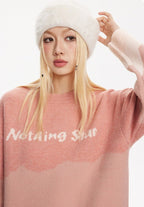 CATTEE Color Block Round Neck Knit Sweater - COPPING THREADS - CATTEE