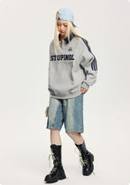 CATTEE Embroidered Letter Polo Sweatshirt - COPPING THREADS - CATTEE