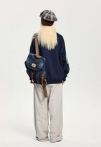 CATTEE Embroidered Letter Polo Sweatshirt - COPPING THREADS - CATTEE