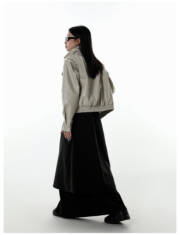 CATTEE Faux Leather Lapel Jacket - COPPING THREADS - CATTEE