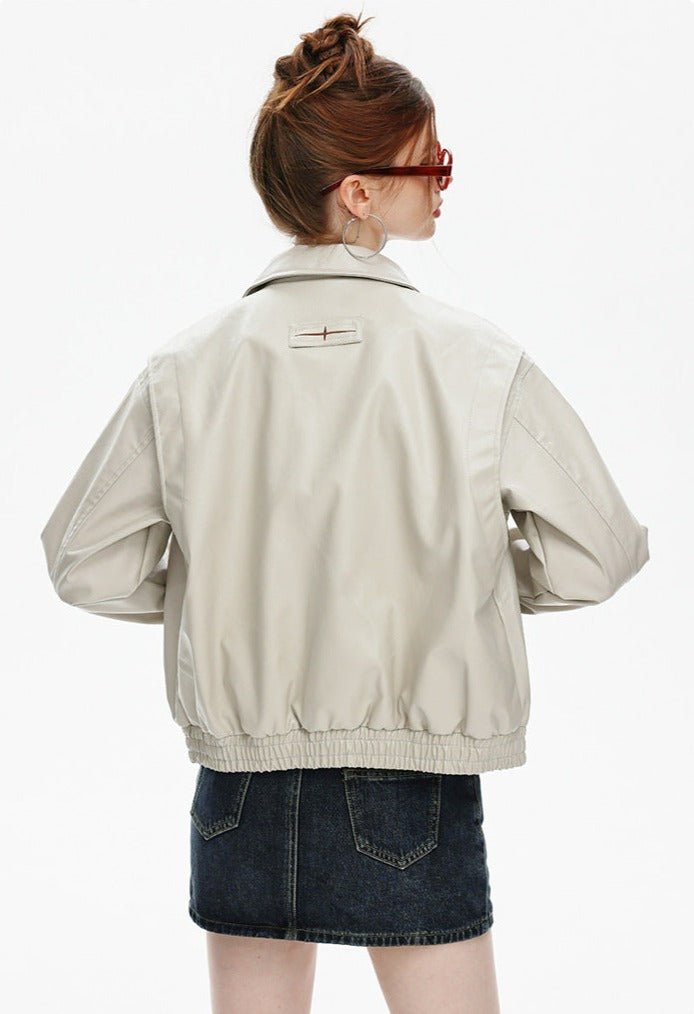 CATTEE Faux Leather Lapel Jacket - COPPING THREADS - CATTEE