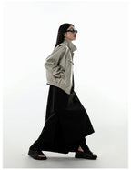 CATTEE Faux Leather Lapel Jacket - COPPING THREADS - CATTEE