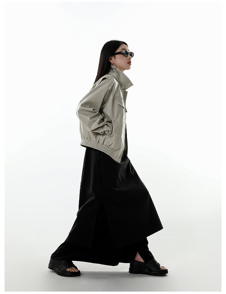 CATTEE Faux Leather Lapel Jacket - COPPING THREADS - CATTEE