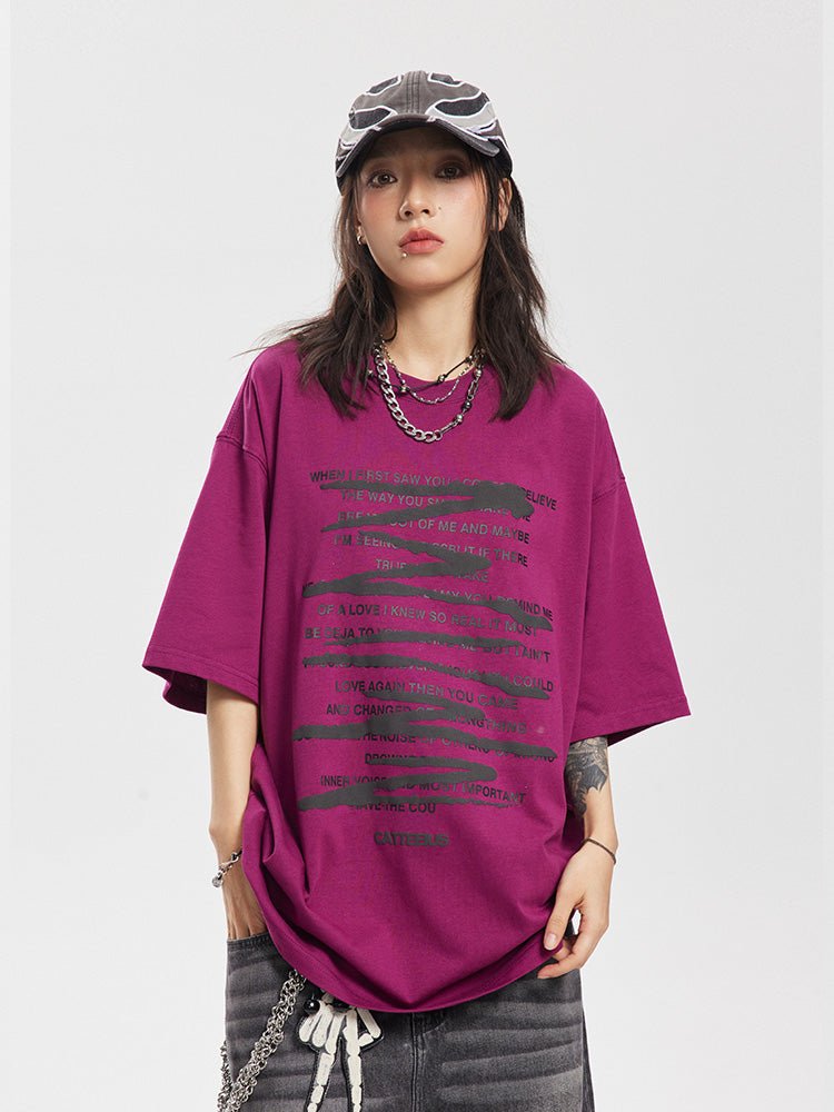 CATTEE Graffiti Letter Print Tee - COPPING THREADS - CATTEE