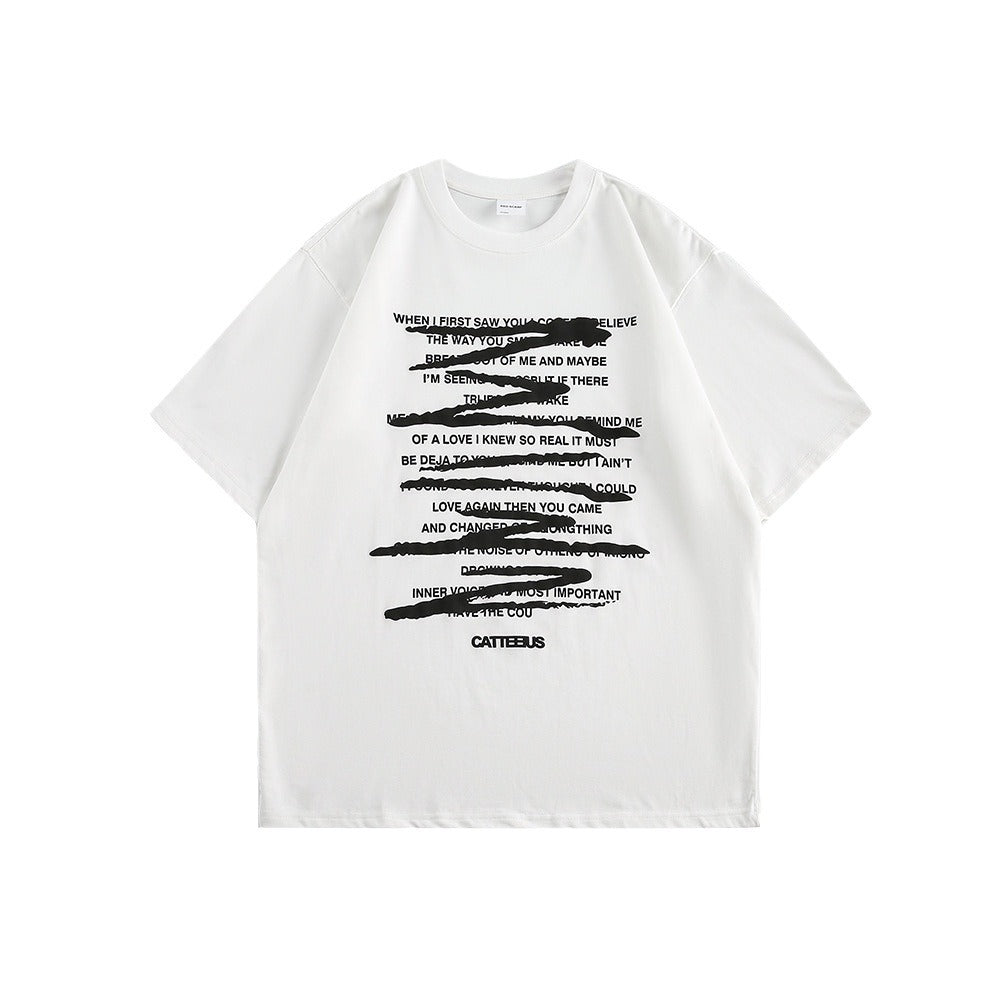 CATTEE Graffiti Letter Print Tee - COPPING THREADS - CATTEE