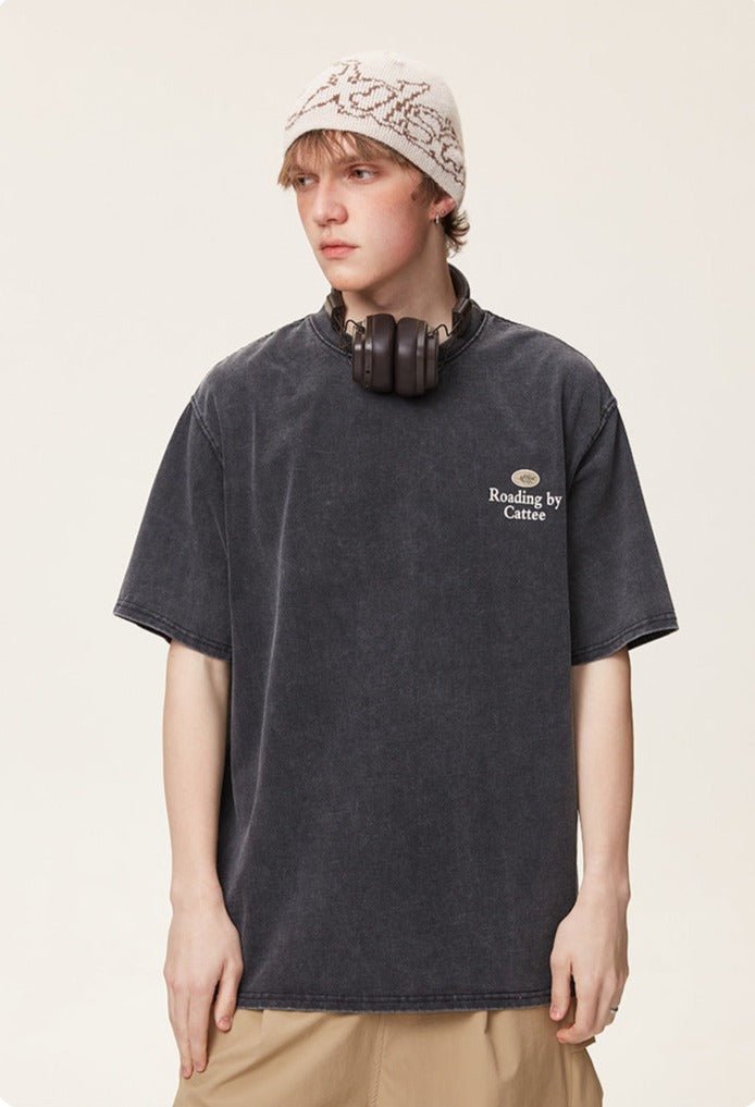 CATTEE Heavyweight Vintage Washed Tee - COPPING THREADS - CATTEE