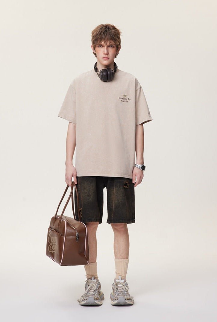 CATTEE Heavyweight Vintage Washed Tee - COPPING THREADS - CATTEE