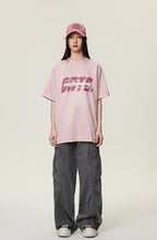 CATTEE Letter Puff Print Tee - COPPING THREADS - CATTEE